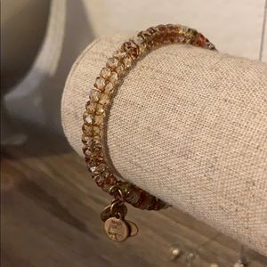 Alex and Ani Bracelet with Beige Shiny Beads